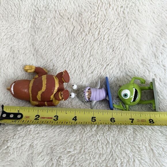 Disney Store Monsters Inc Figures George Sanderson Sock Mike Wazowski Boo PVC - Picture 7 of 7